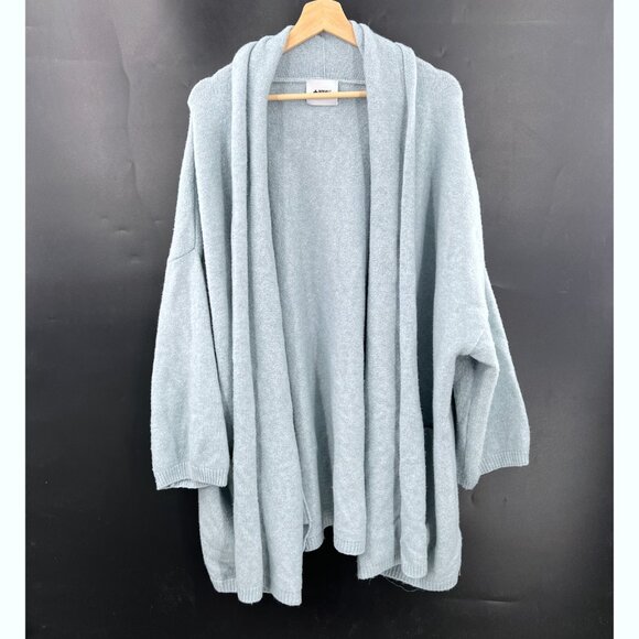Beryll Sweaters - Beryll oversized open front cocoon cardigan sweater light ice blue cashmere OS